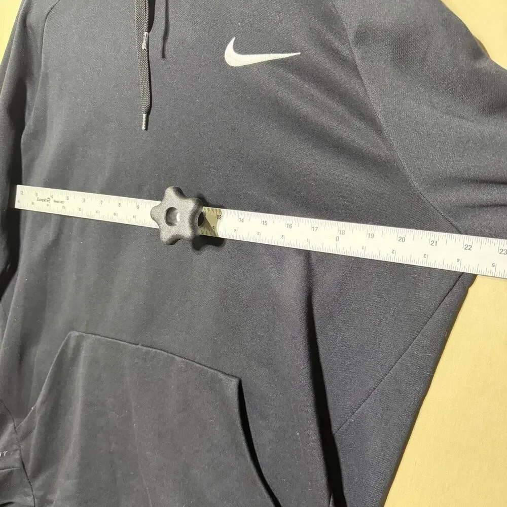 Nike Dri-Fit Hoodie Sweatshirt Black‎ Pullover Athletic Training Men’s L